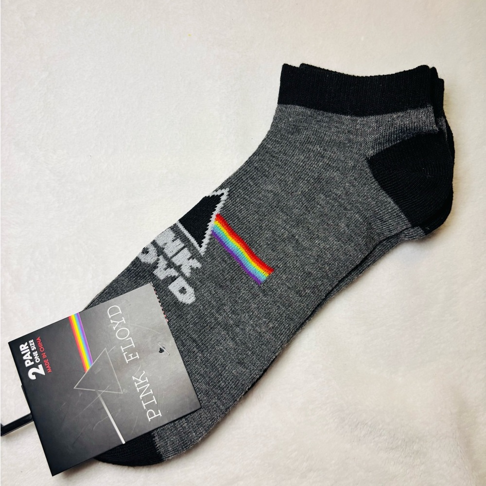 Pink Floyd Gray and Black Ankle Socks NWT